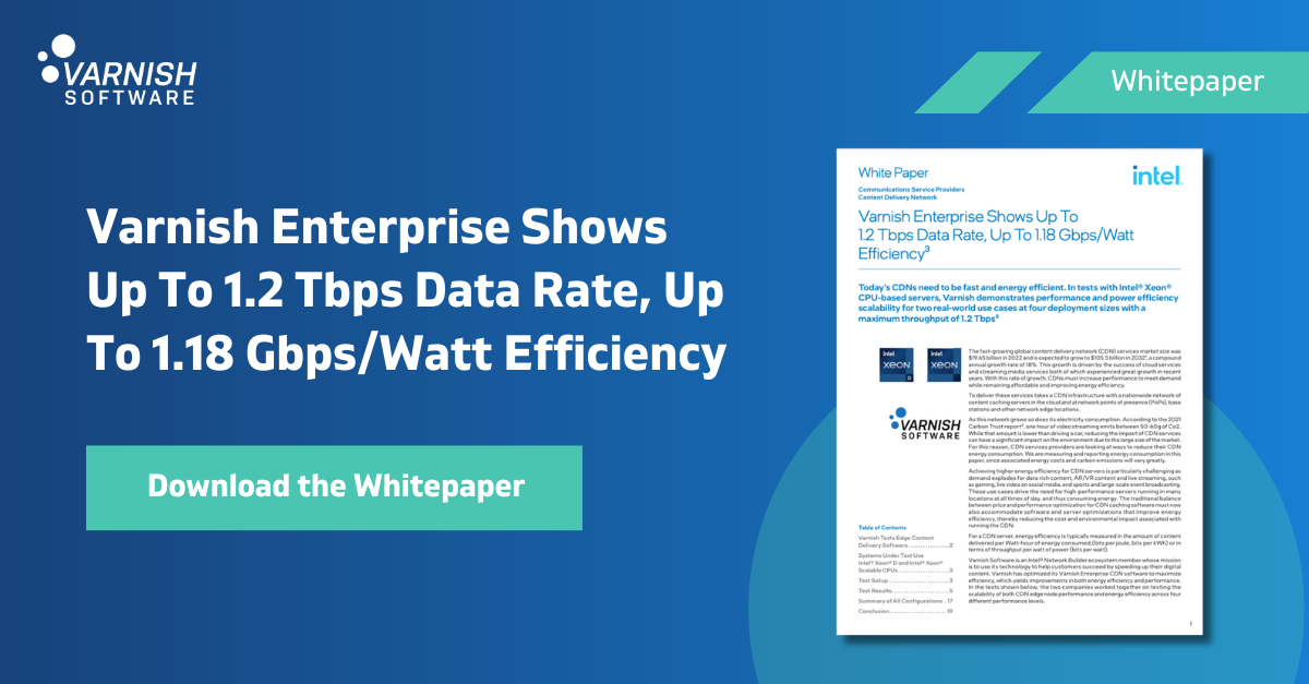 White Paper Varnish Enterprise Shows Up To 1.2 Tbps Data Rate, Up To